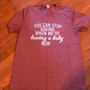 Pregnant announcement shirt